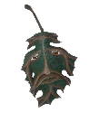 September 2004 - This is a Maple Leaf with a face in it. 7 inches long and 5 1/2 inches wide, carved out of basswood and finished with acrylic paint followed by paste wax. One difference is this one was painted with my air brush to see how it would turn out.