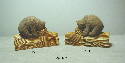 September 2004 - Honey Bears. #130 is the 4th one carved and #131 is the fifth. All are about the same dimensions and painted with acrylics then covered with paste wax
