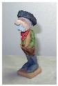 Sep 2004 - I made one just like this in September 2003. Same size etc as #102. He stands 5 inches tall. He is carved from basswood and painted with acrylics. The only difference is this one is finished with double boiled linseed oil.