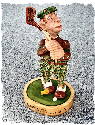 Oct 2004 - About 7 inches tall, carved from Basswood, painted with acrylics and finished with boiled linseed oil, this little guy is a friend of Jock MacFore.