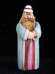June 2006 - This is the second piece of the 15 piece nativity scene. Joseph is carved from basswood, finished with acrylics and stands about 8 inches tall.