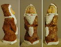 This little guy is 4.5 inches tall and carved from cottonwood. Color is with watered down acrylic paint. - July, 2002.
