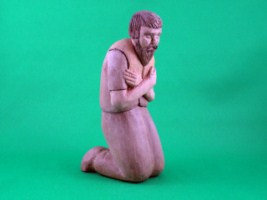 March 2008 - This is the second of a 18 piece Nativity Scene. It is carved from one piece of basswood, painted with acrylics and finished with ordinary paste floor wax. He is about 6 inches tall.