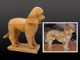 November 2011 - This is just a picture of the finished carving with an inset of the picture I used for a pattern.
