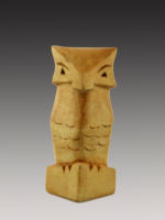 February 2013 - This is a 5 minute owl that took several hours to complete.  This was another Regina Whittlers and Woodcarvers club project.  Carved from a piece of basswood and finished with brown shoe polish, this little guy stands only 3 inches tall by 1 inch wide.