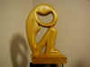 Nov 2002 - Carved from butternut wood, sanded and varnished. One of my easier and better looking carvings.