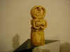 Dec, 2002. Carved from butternut. Stands only 3 inches tall. He is a little shy.