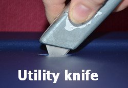 Use a SHARP utility knife
